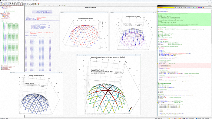 Investigation of a spatial truss structure in COMREL using R Interface
